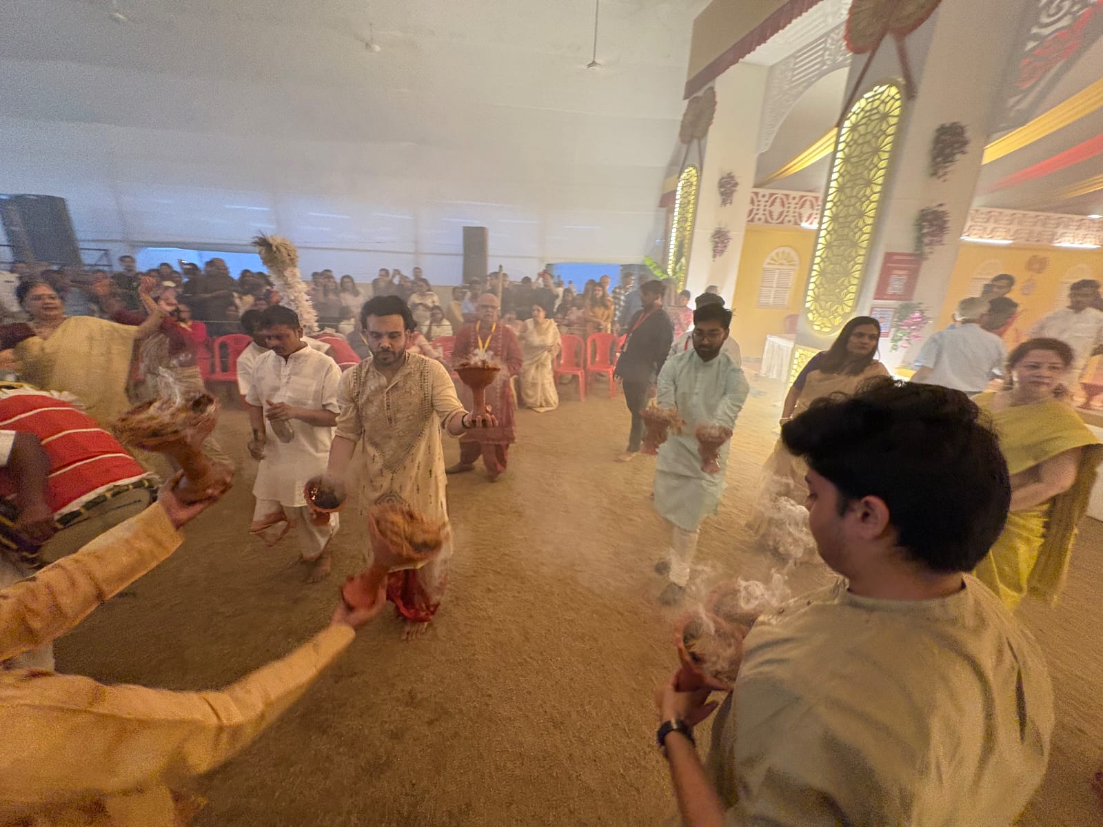 Community cultural celebration during Durga Puja